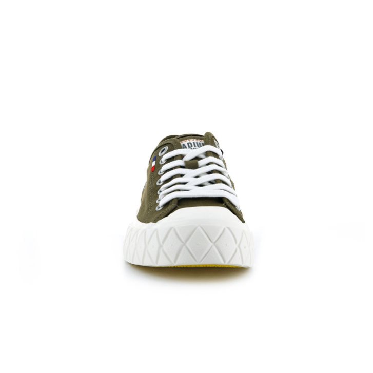 Palladium Palla Ace Canvas Low Tops Women's Sneakers Olive | UK Y467-QXT